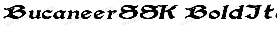 BucaneerSSK BoldItalic字体转换